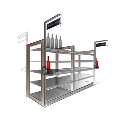 Wine Display Rendering 3